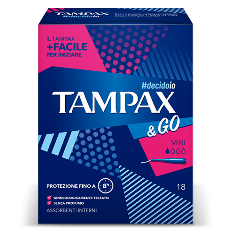 ASSORBENTI TAMPAX & GO MINIx18
